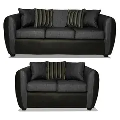 COMERCIALIZADORA ELEGANT DETAIL - Juego De Living 5 Puestos Oklahoma T/Pu Gris Oscuro Elegant Detail