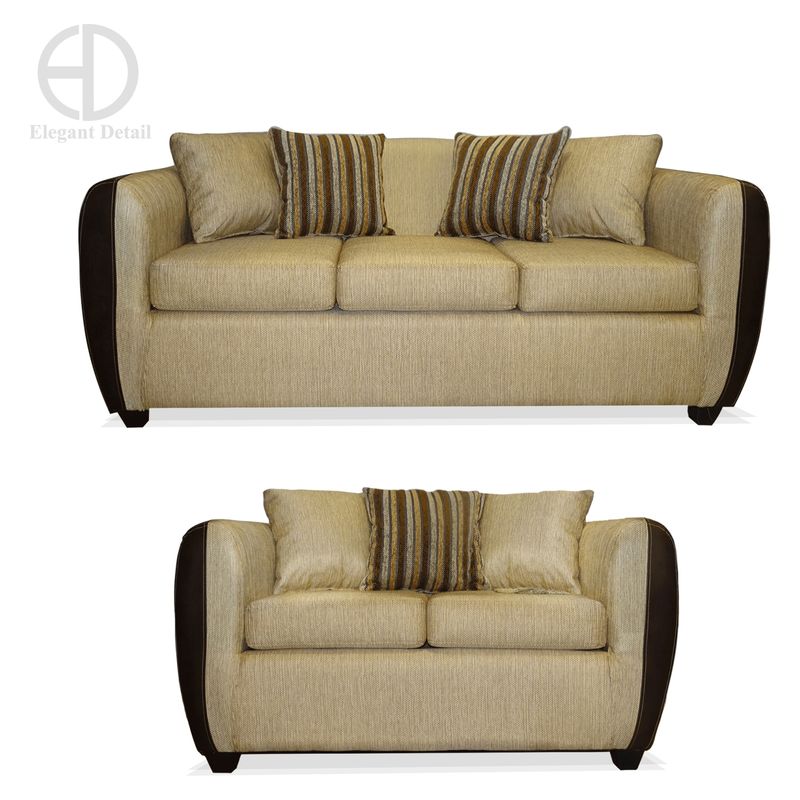 COMERCIALIZADORA ELEGANT DETAIL - Juego De Living 5 Puestos Oklahoma T/Pu Beige Elegant Detail