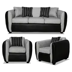 COMERCIALIZADORA ELEGANT DETAIL - Juego De Living 5 Puestos Oklahoma T/Pu Gris Plata Elegant Detail