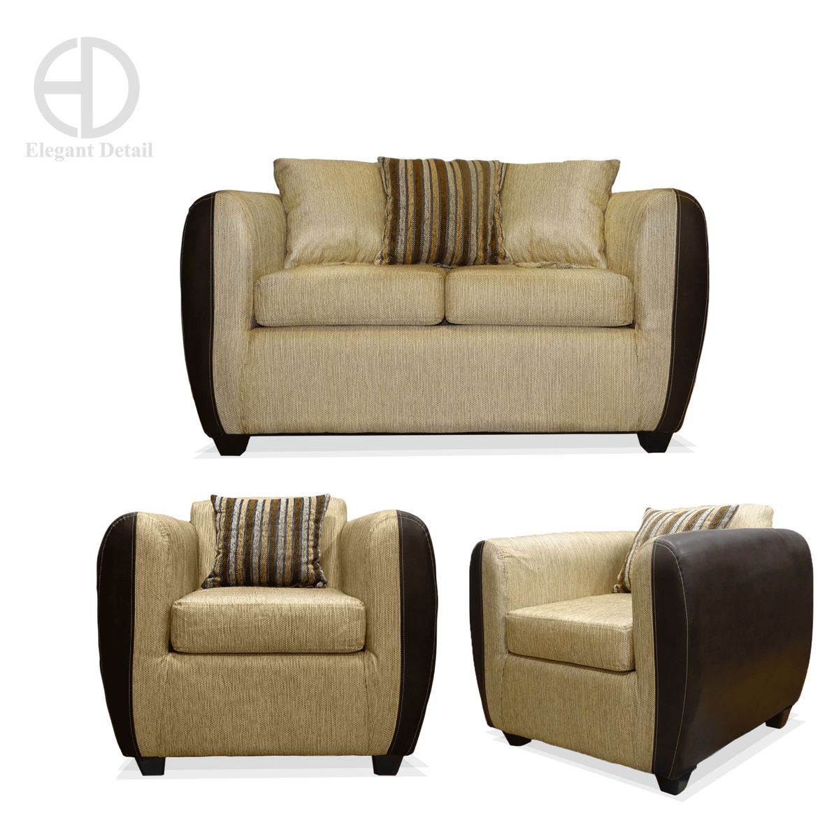 COMERCIALIZADORA ELEGANT DETAIL - Juego De Living 4 Puestos Oklahoma T/Pu Elegant Detail