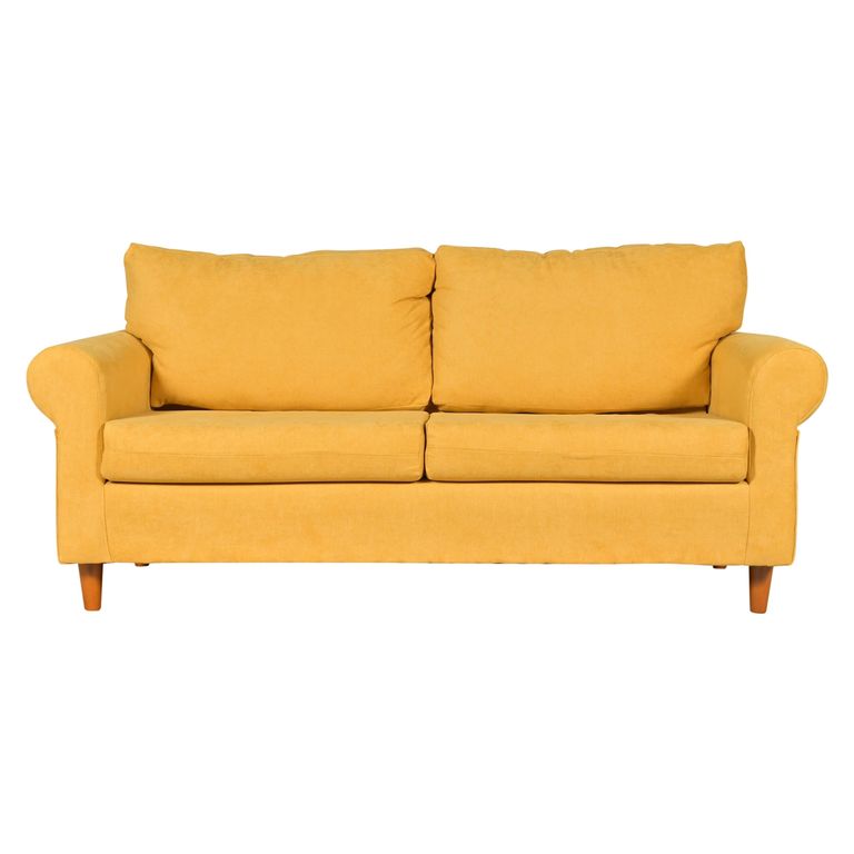 Sofa 2 Cuerpos Retro Tela Oro