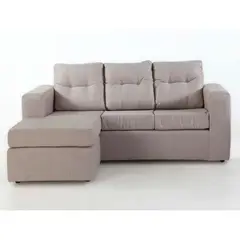 JDO & DESIGN - Modular Rodas 3 Cuerpos Tela Beige Mica