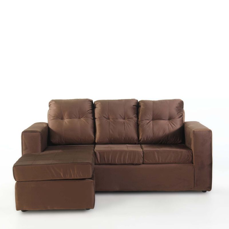 JDO & DESIGN - Modular Rodas 3 Cuerpos Felpa Café Mica