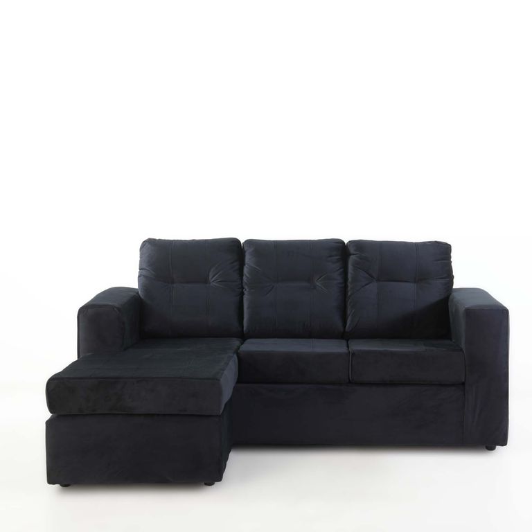 Modular Rodas 3 Cuerpos Felpa Negro Mica Negro