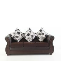 Sofá 3 Cuerpos Cuero Sintético Rapsodia Mica