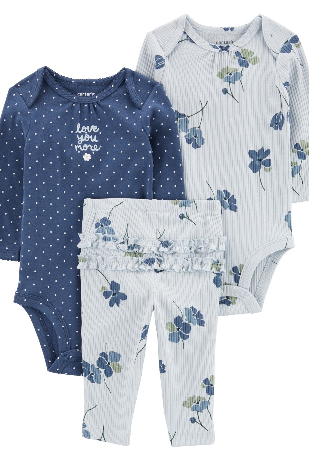 CARTER'S - Conjunto 3 Piezas Calza y Dos Body Bebé Niña Carter's