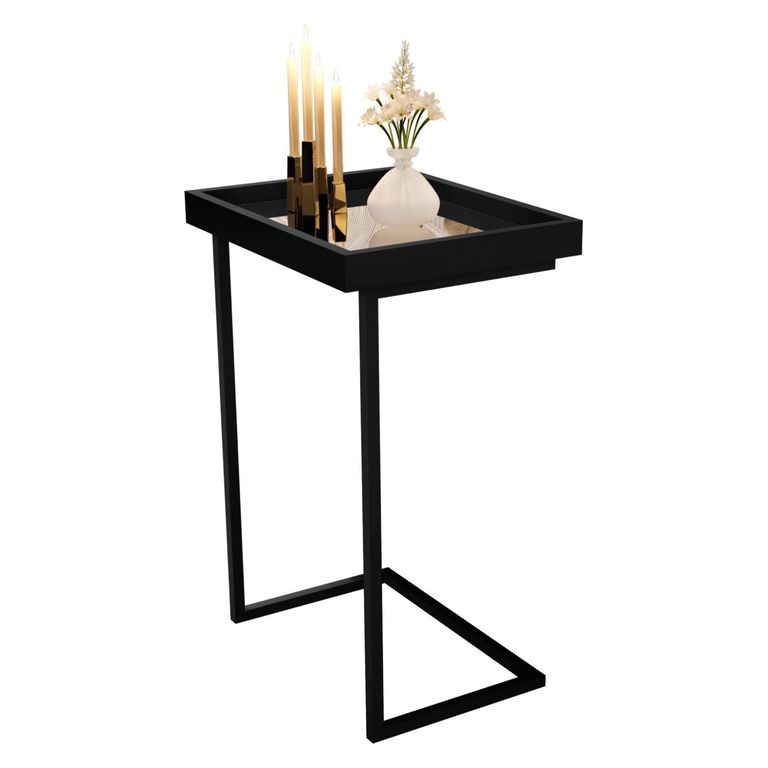 BE DESIGN Mesa Auxiliar Luxor Negro