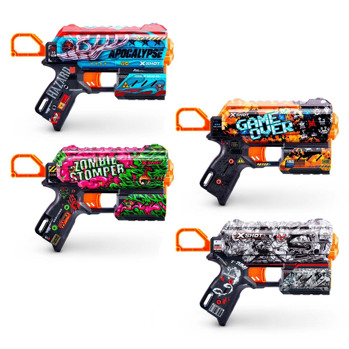 X SHOT - Lanza Dardos Flux Skins 8 Dardos X Shot