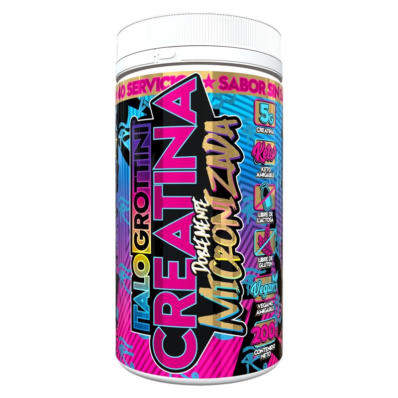 ITALO GROTTINI - Creatina 232 Gramos Monohidrato Doblemente Micronizada - 40 Servicios Italo Grottini