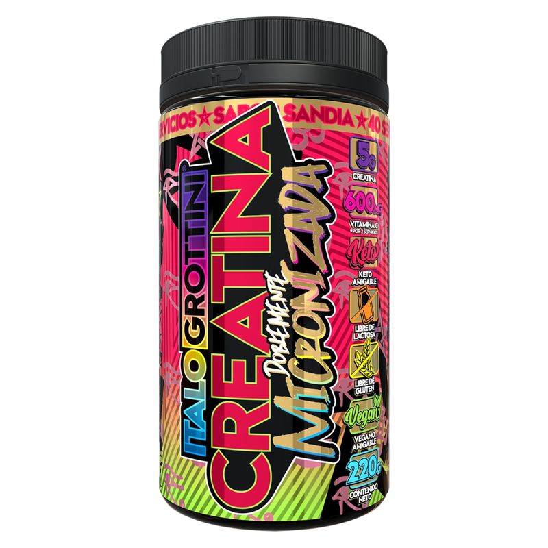 ITALO GROTTINI - Creatina 232 Gramos Monohidrato Con Vitamina C - 40 Servicios Italo Grottini