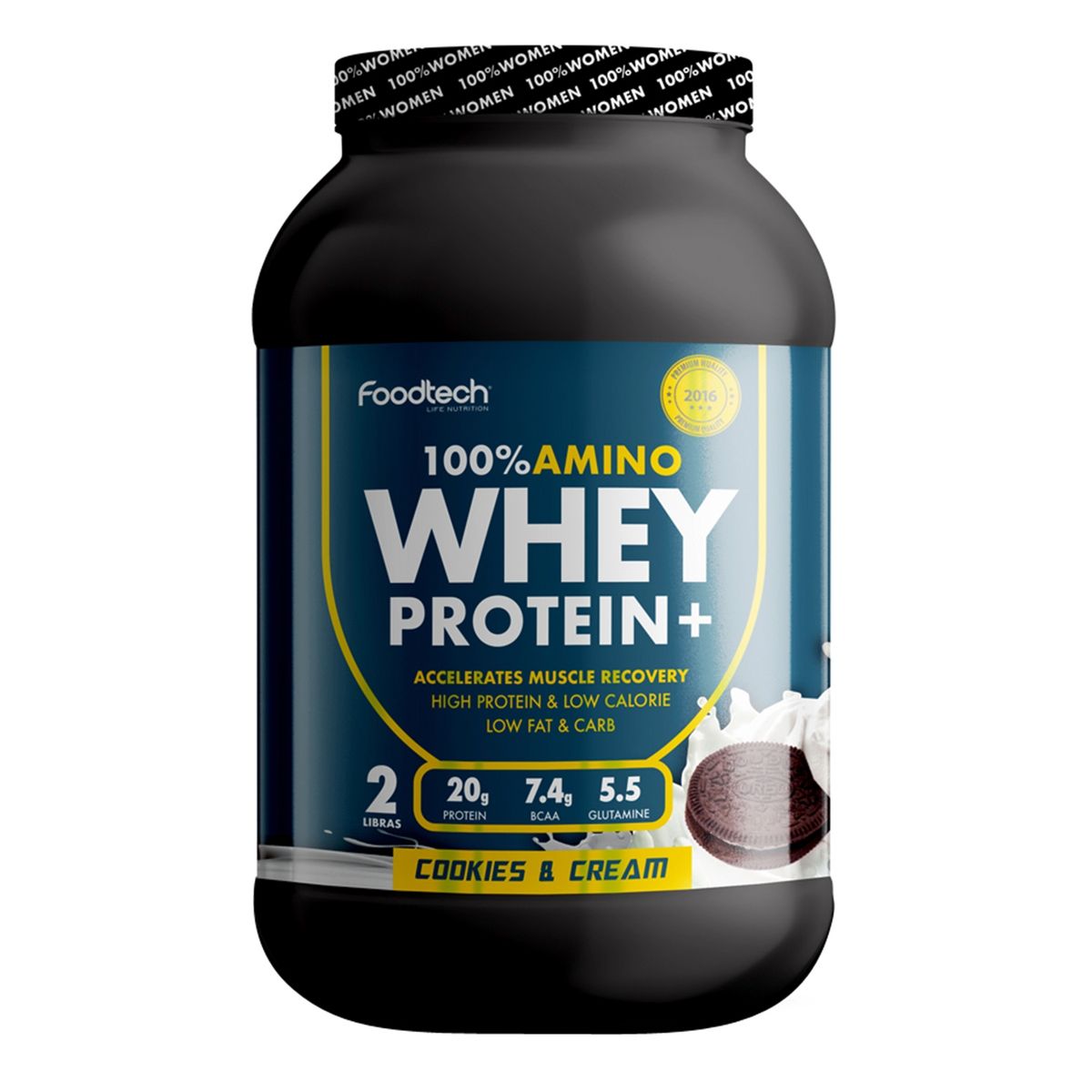 FOODTECH - Suplemento Deportivo 100% Amino Whey Protein 2 lbs Chocolate Foodtech