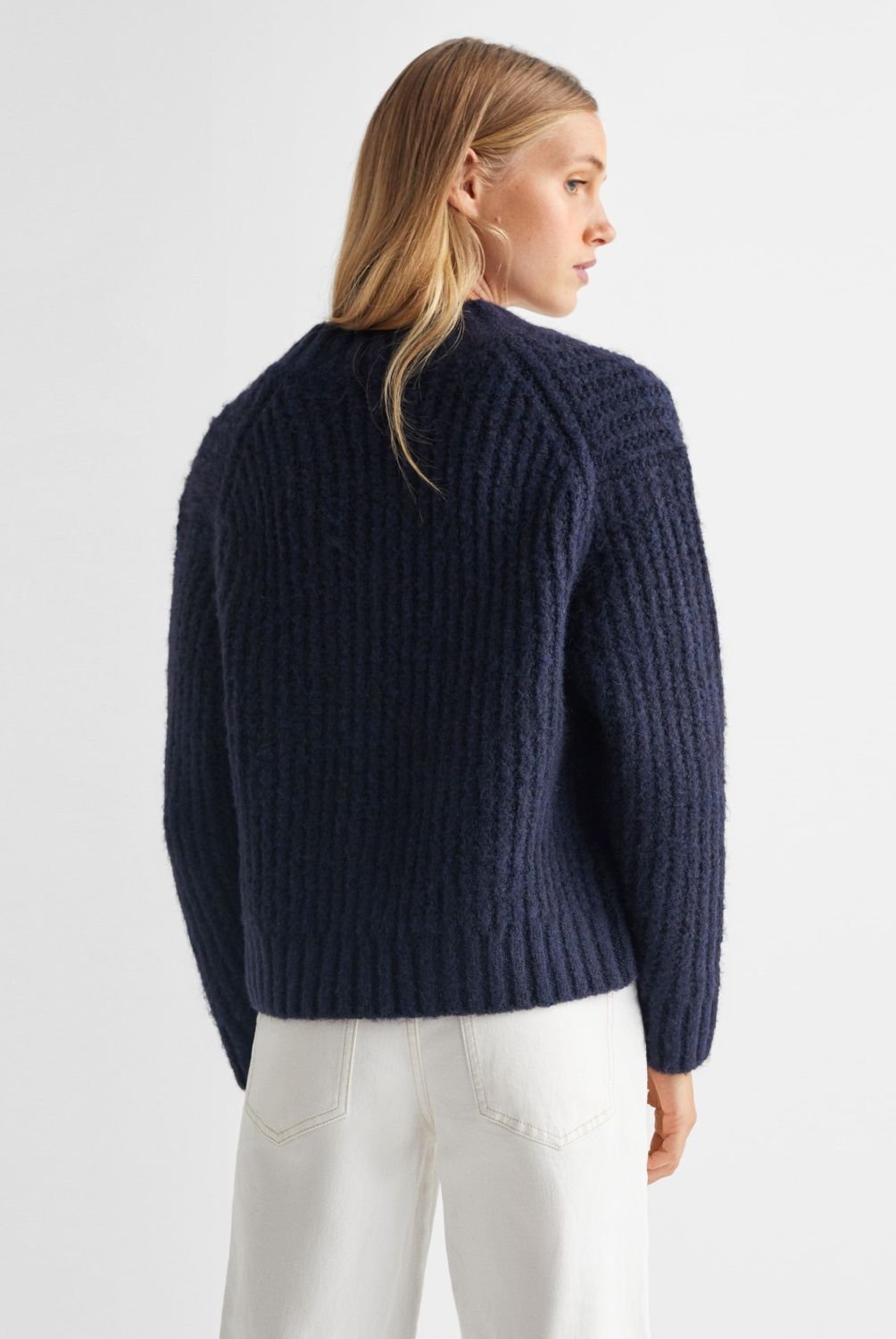 MANGO TEEN - Sweater Punto Cuello Pico Mujer Mango Teen