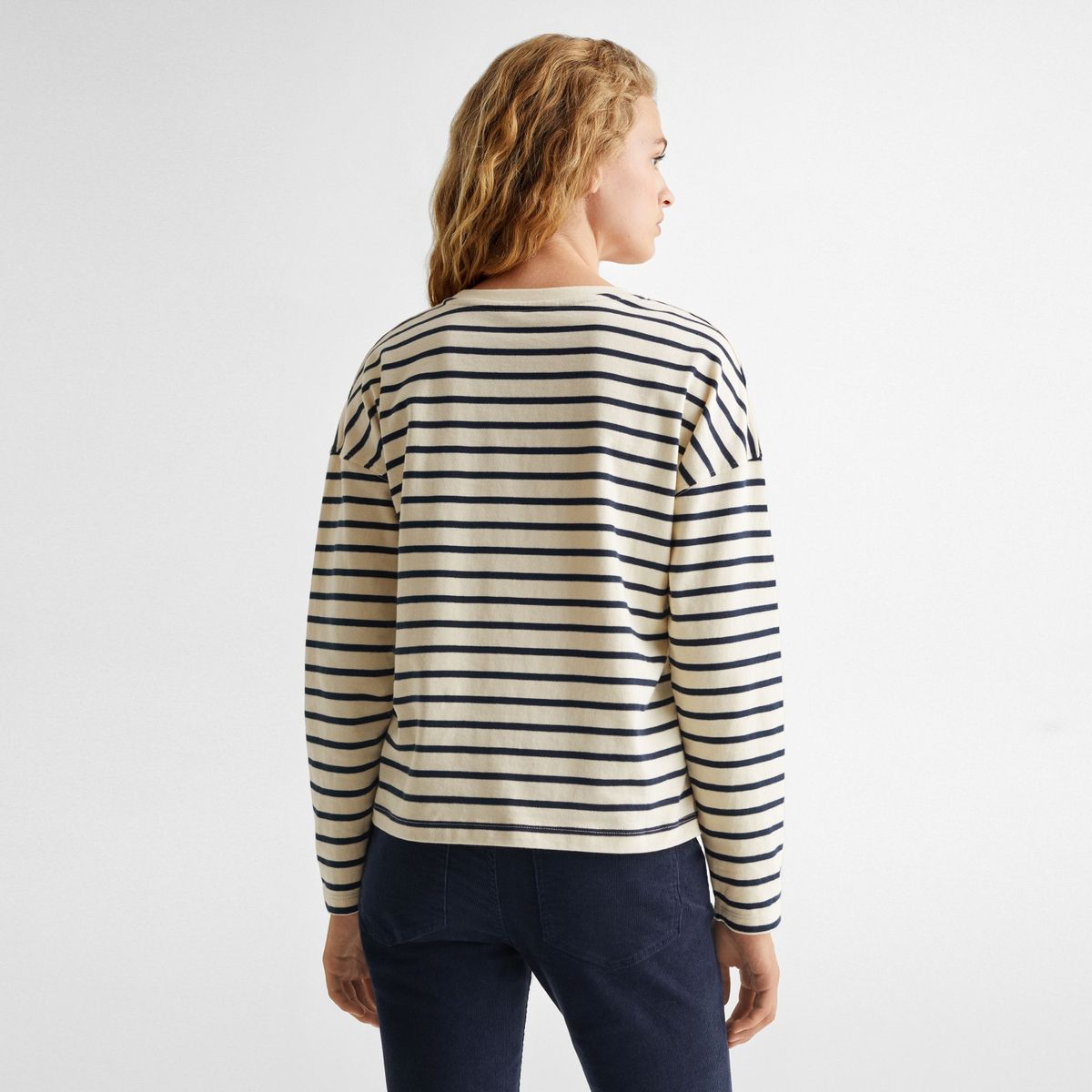 MANGO TEEN - Polera Manga Larga Rayas Niña Mango Teen