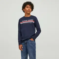 JACK&JONES JUNIOR - Polera Algodón Manga Larga Niño