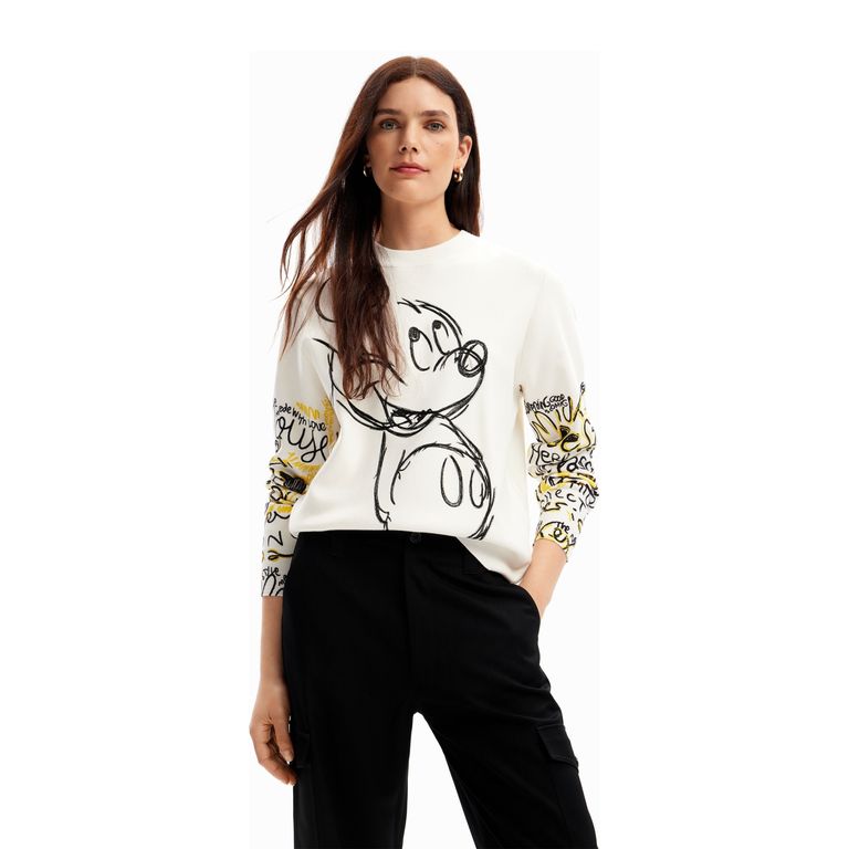 DESIGUAL Sweater Manga Larga Mickey Mouse Mujer Desigual
