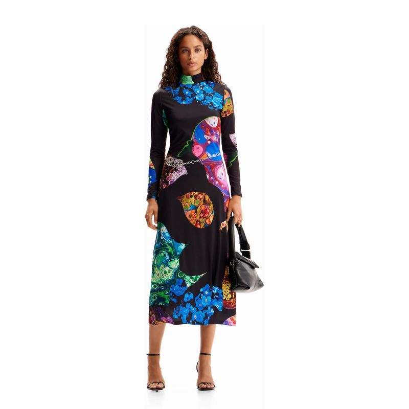 DESIGUAL - Vestido Manga Larga Mujer Desigual