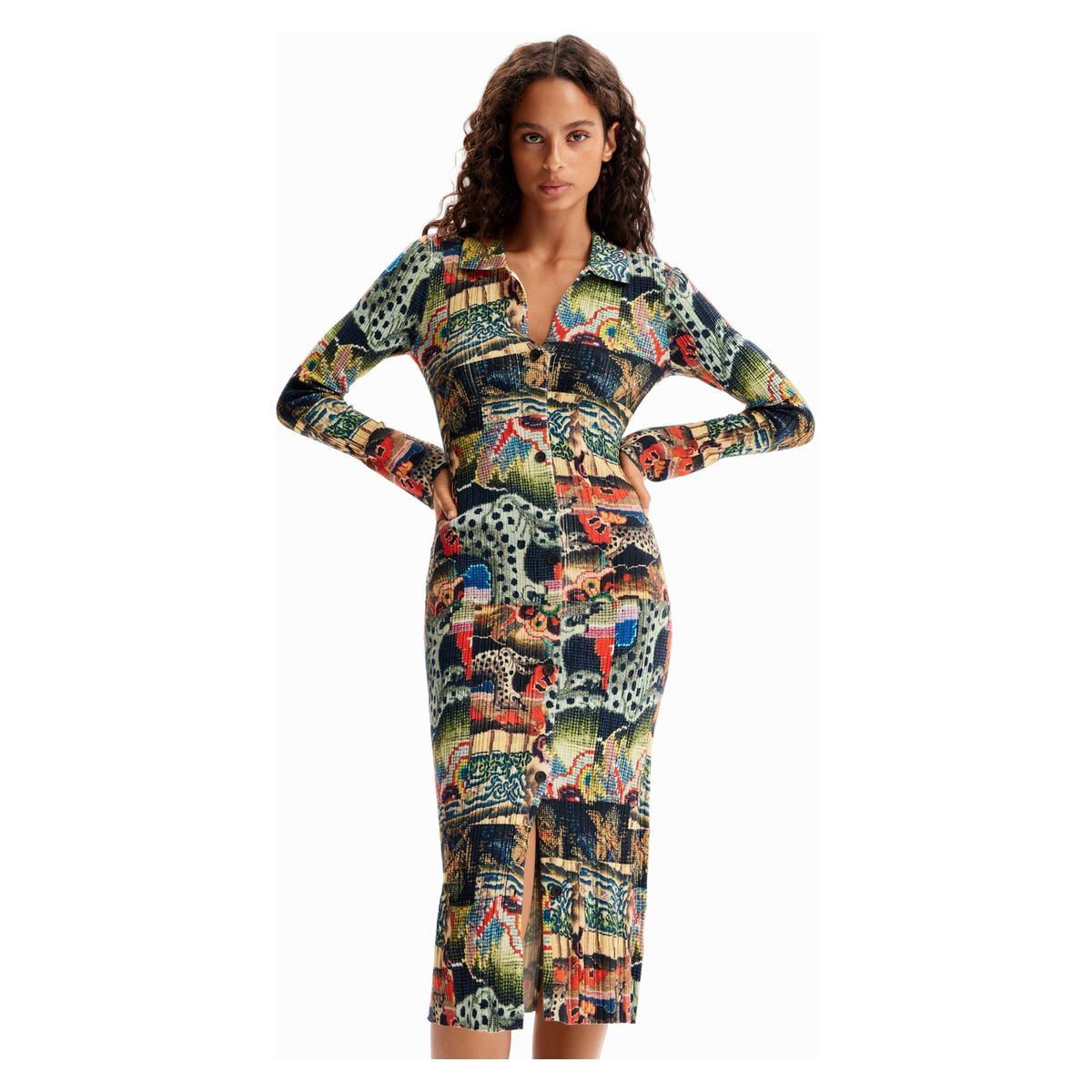 DESIGUAL - Vestido Manga Larga Mujer Desigual