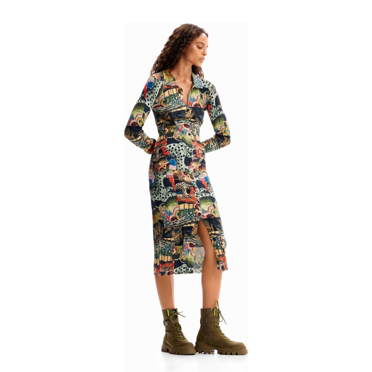 DESIGUAL - Vestido Manga Larga Mujer Desigual