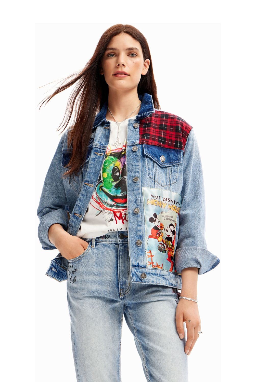 DESIGUAL - Chaqueta Denim Mickey Mouse Mujer Desigual