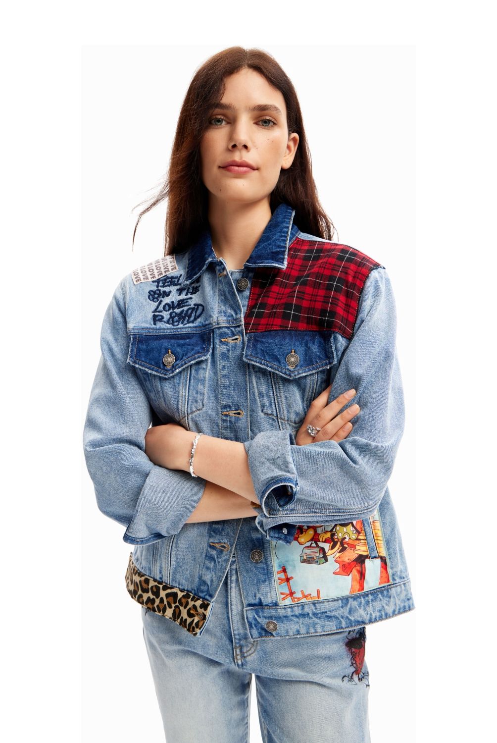 DESIGUAL - Chaqueta Denim Mickey Mouse Mujer Desigual
