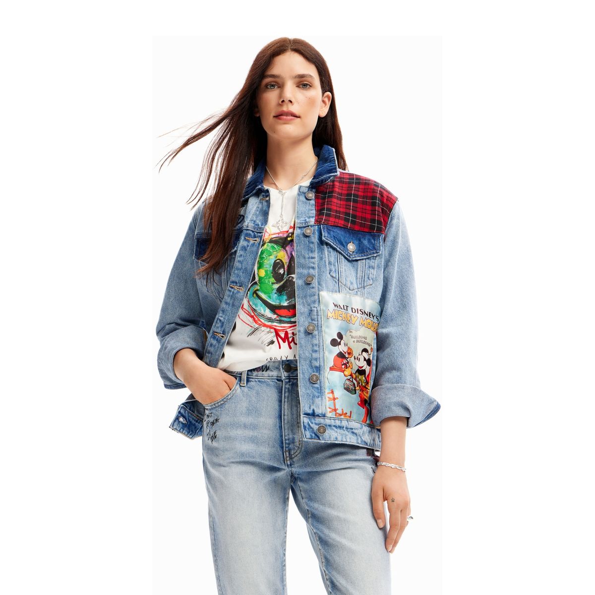 DESIGUAL - Chaqueta Denim Mickey Mouse Mujer Desigual