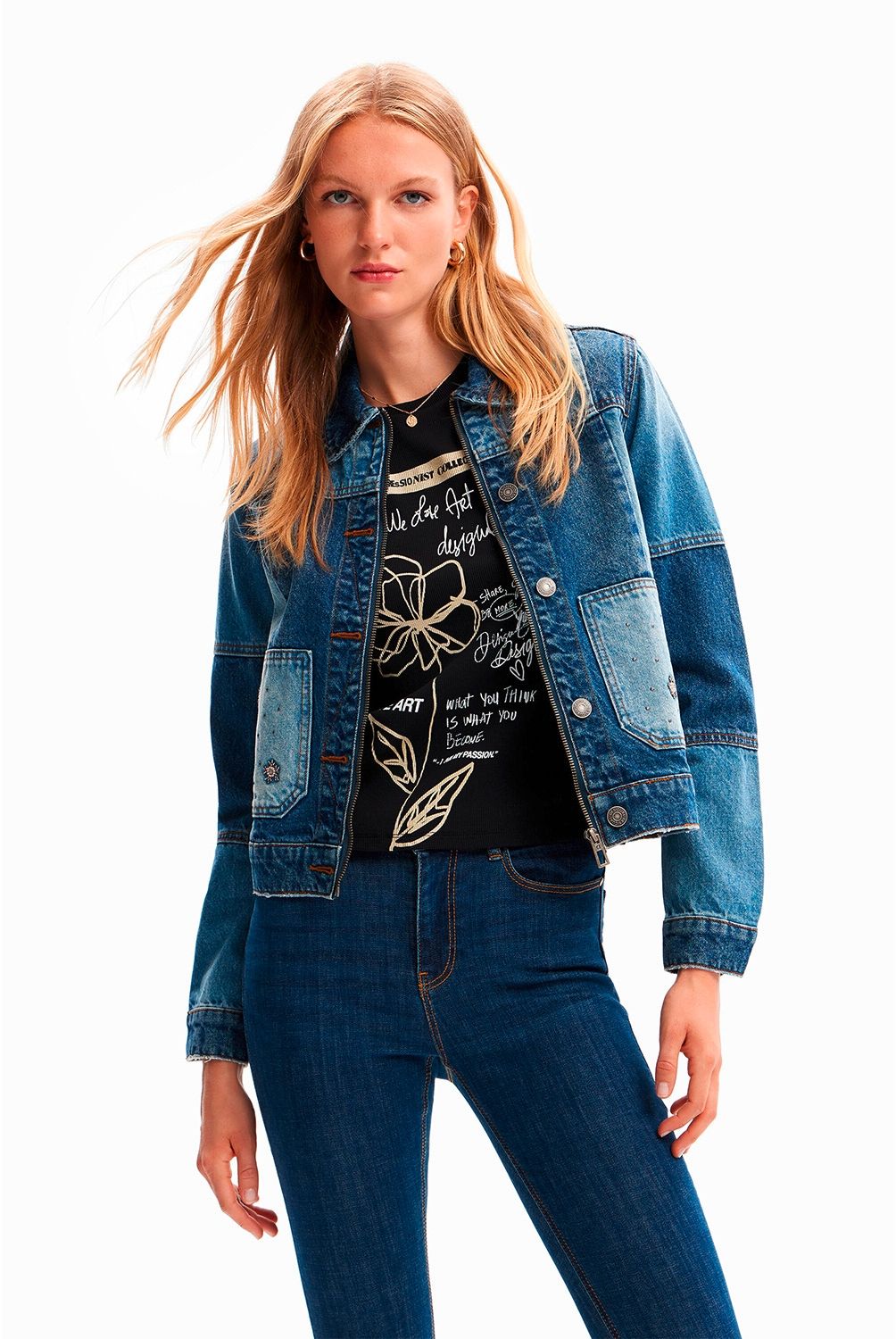 DESIGUAL - Chaqueta Denim Mujer Desigual