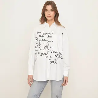 DESIGUAL - Blusa Oversize Lettering Mujer