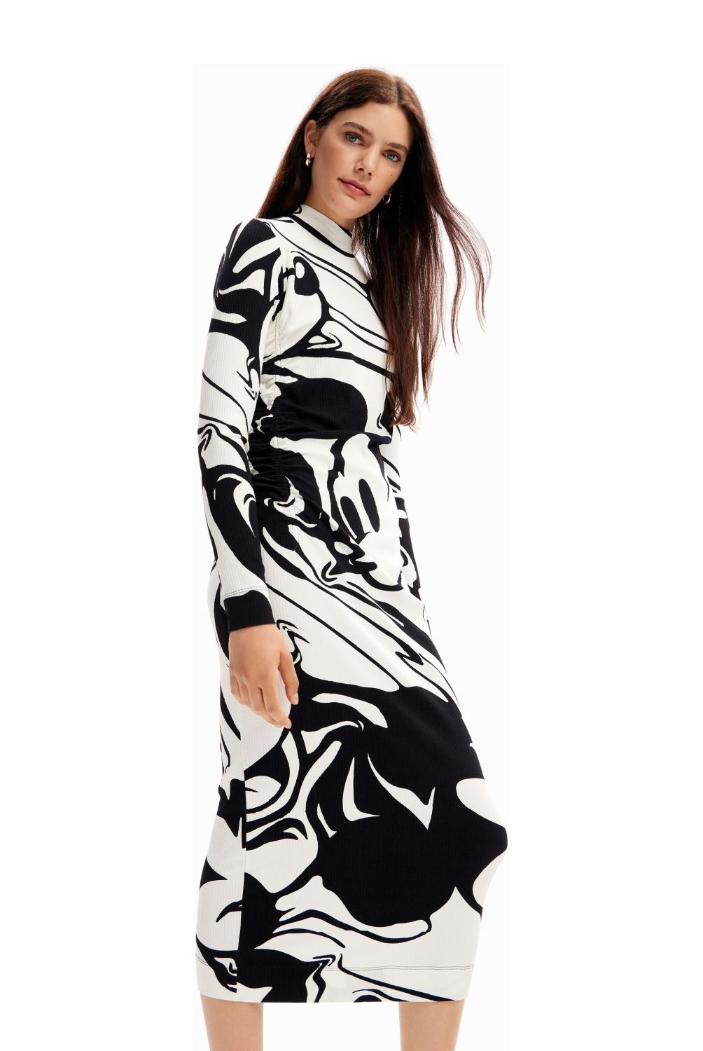 DESIGUAL - Vestido Mickey Mouse Manga Larga Mujer Desigual
