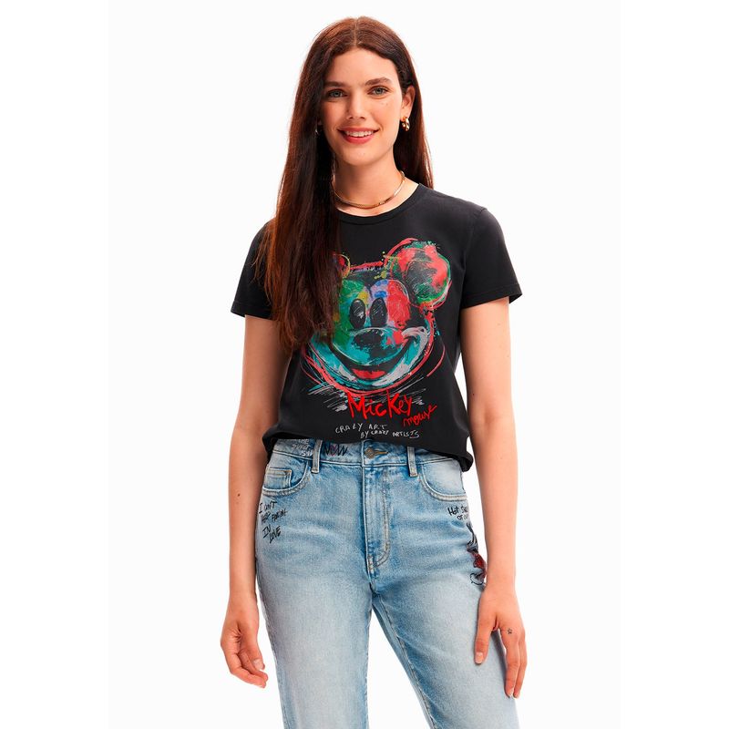DESIGUAL - Polera Mujer Desigual Arty Mickey Mouse