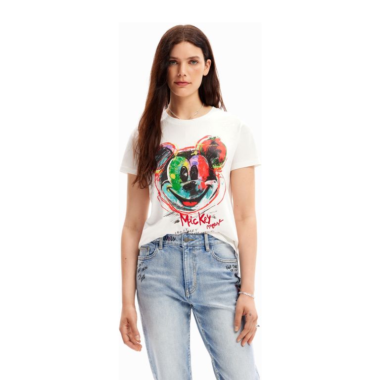 DESIGUAL Polera Arty Mickey Mouse Mujer Desigual