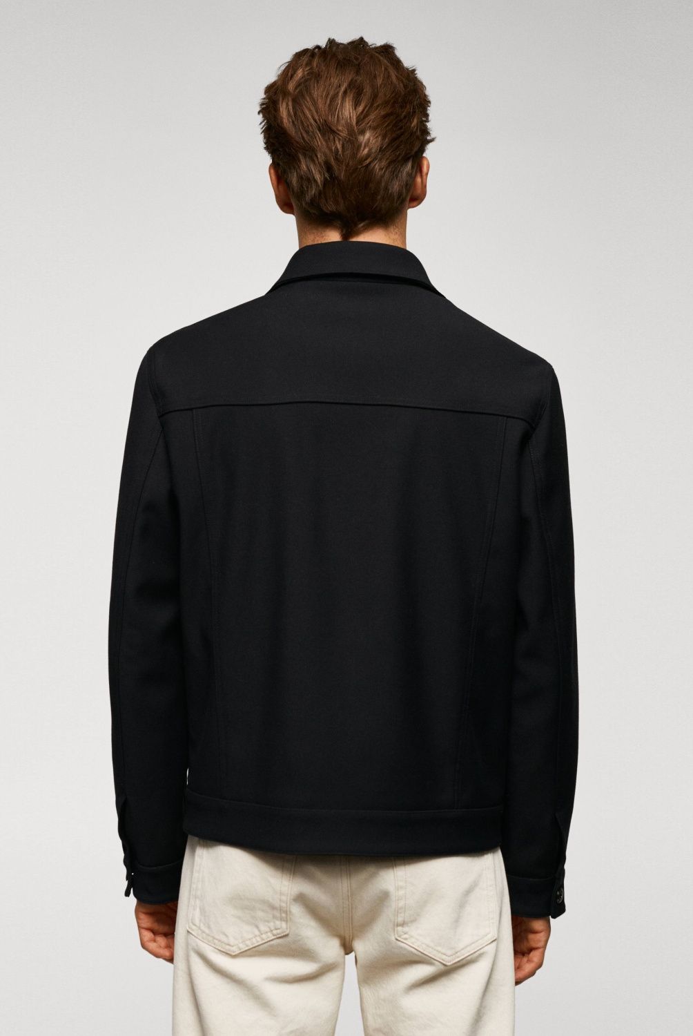 MANGO MAN - Chaqueta Sarga Bolsillos Hombre Mango Man