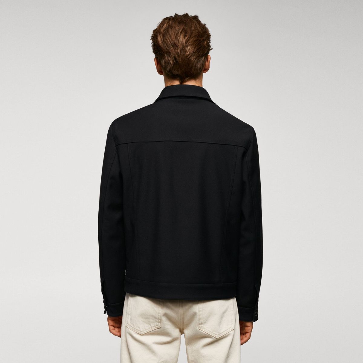 MANGO MAN - Chaqueta Sarga Bolsillos Hombre Mango Man