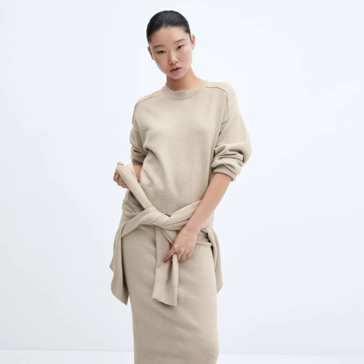 MANGO - Sweater Costuras Decorativas Mujer Mango