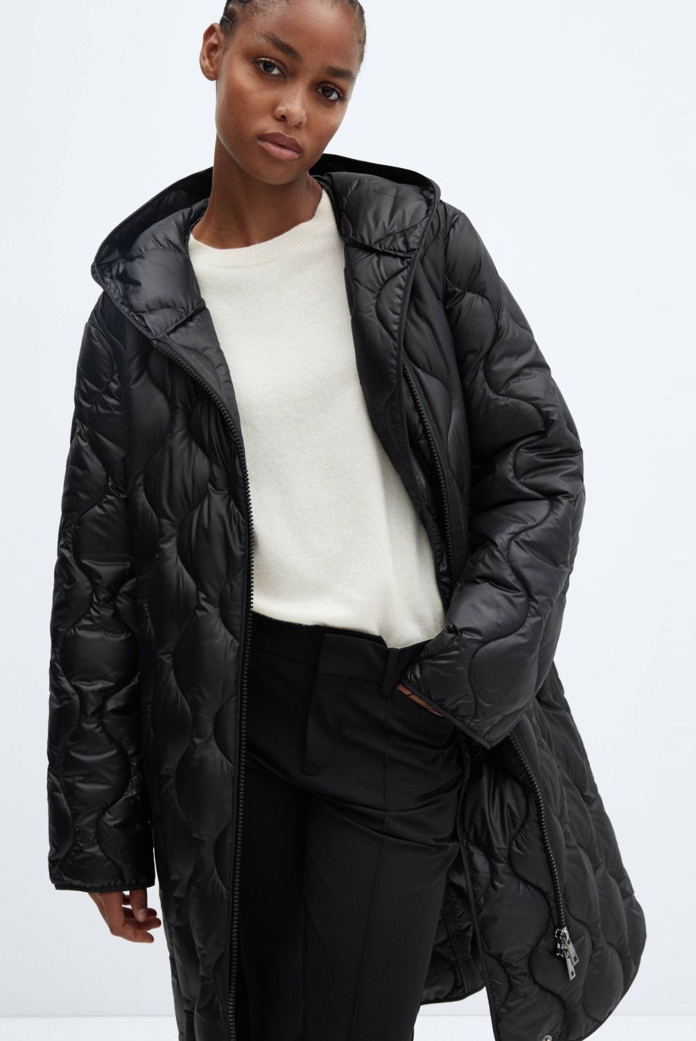 MANGO - Parka Acolchado Capucha Mujer Mango