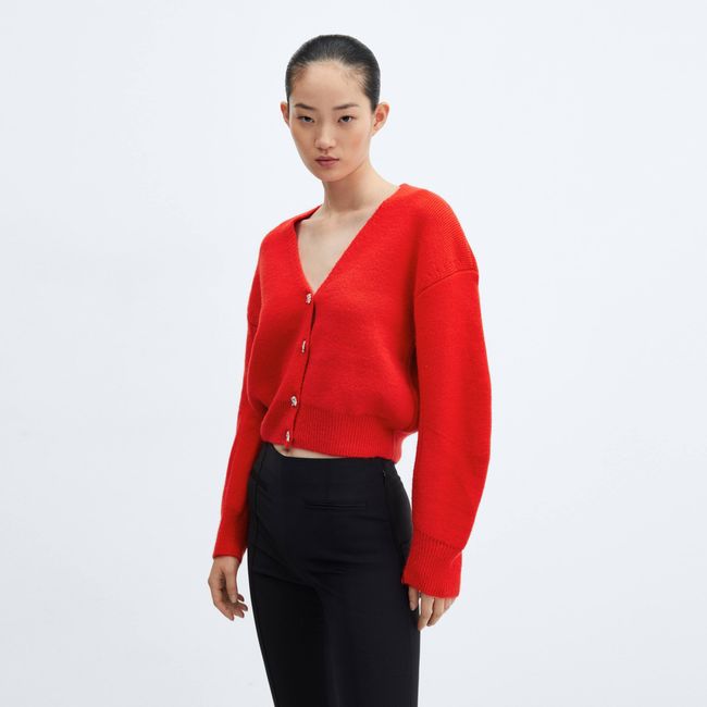 MANGO - Cardigan Punto Botones Joya Mujer Mango