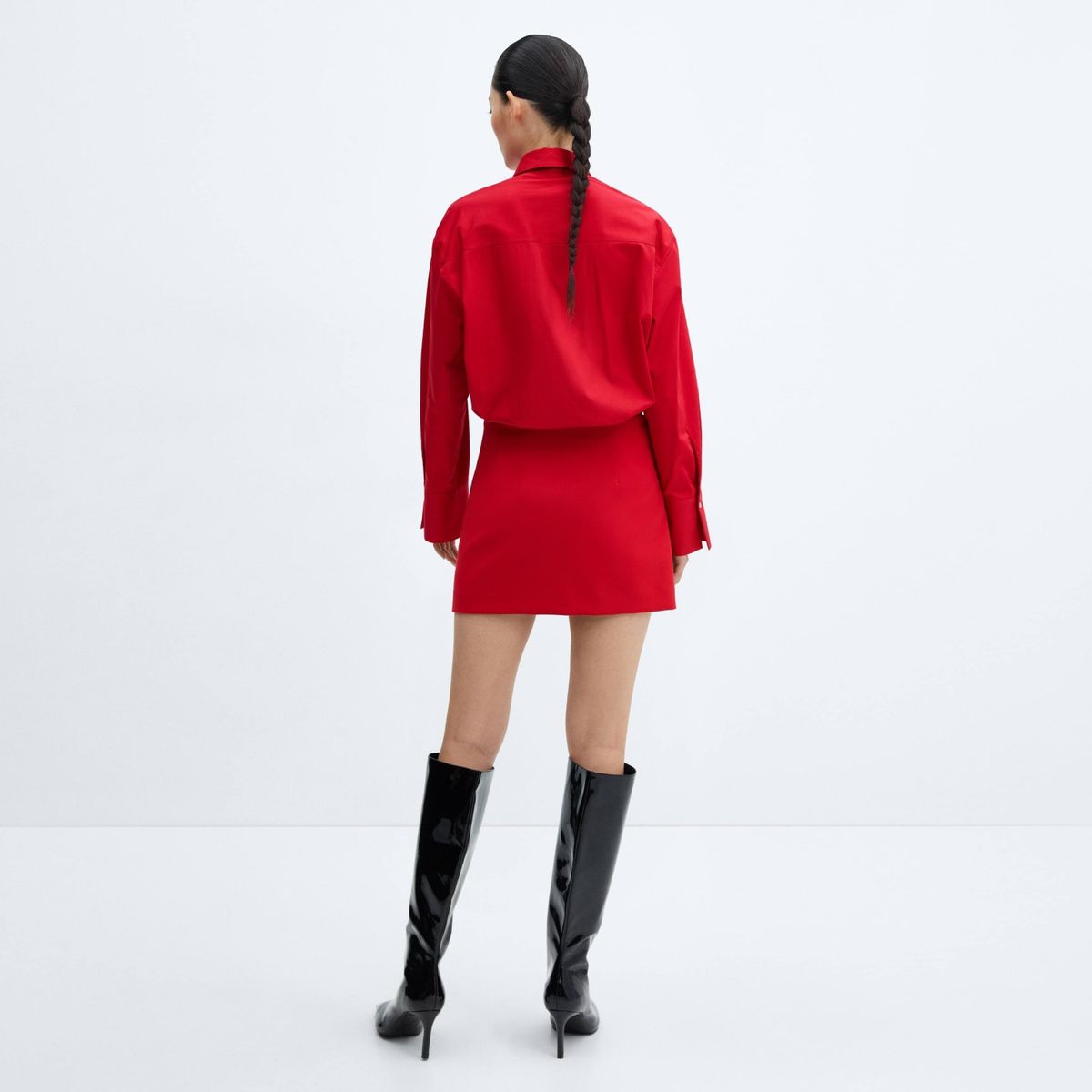 MANGO - Minifalda Aplique Flores Mujer Mango