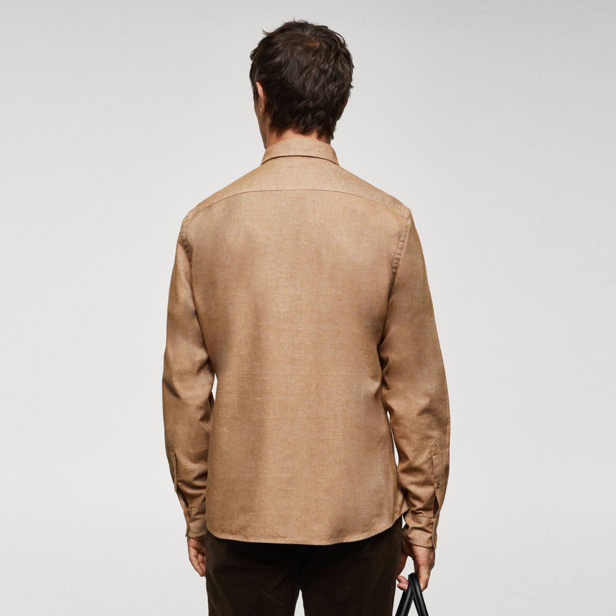 MANGO MAN - Camisa Fil A Fil 100% Algodón Hombre Mango Man