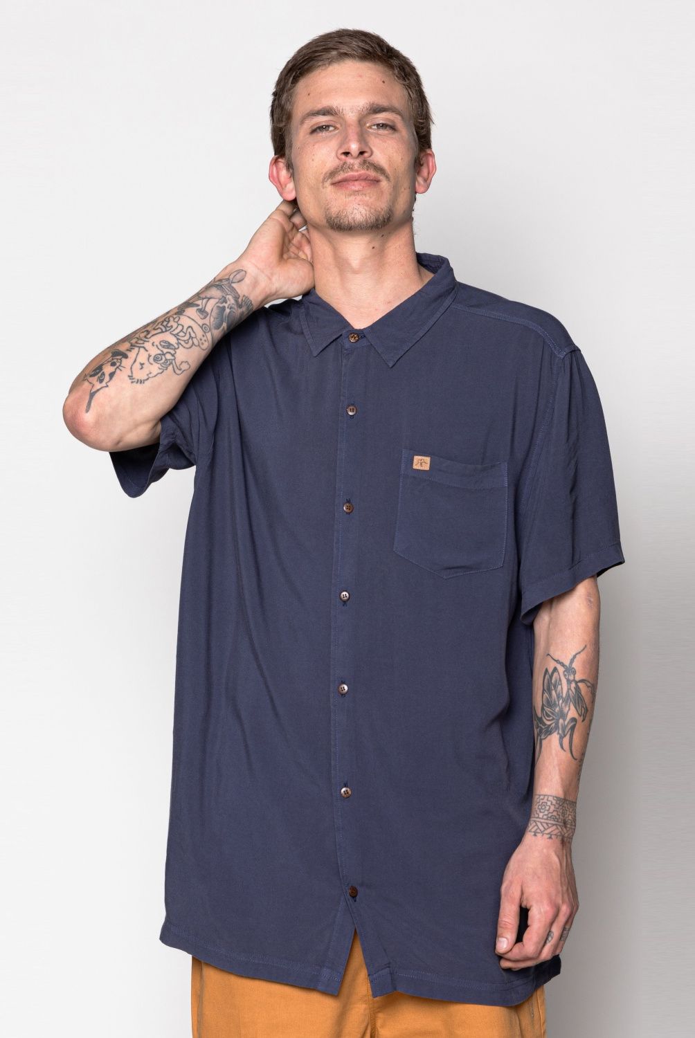 KAYA UNITE - Camisa Casual Manga Corta Viscosa Hombre Kaya Unite