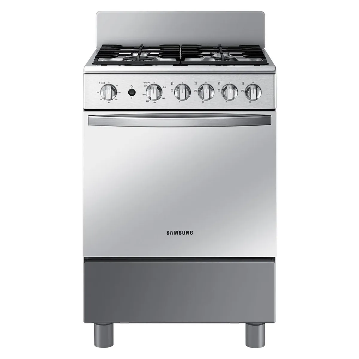 SAMSUNG - Cocinas a Gas 4 Quemadores Horno de 2.5 Cu.Ft (68.7 Lt) Multigas NX24BG57413SZS Samsung