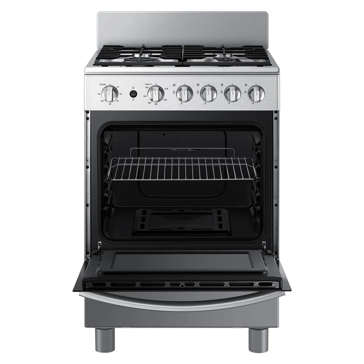 SAMSUNG - Cocinas a Gas 4 Quemadores Horno de 2.5 Cu.Ft (68.7 Lt) Multigas NX24BG57413SZS Samsung