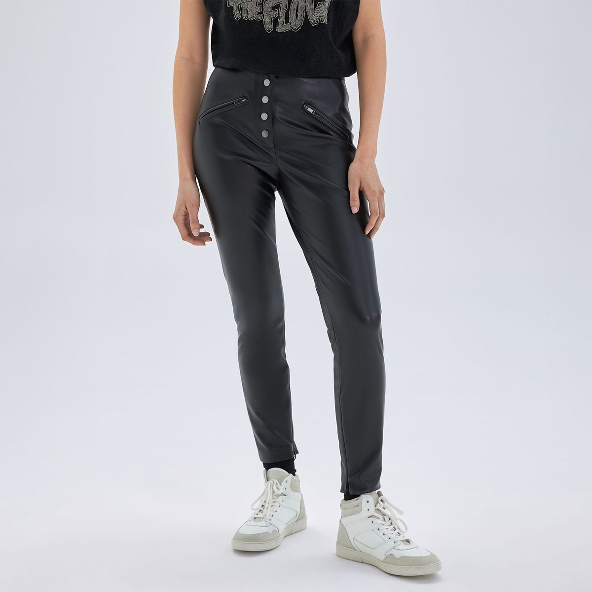 IKKS - Pantalón Skinny Ecocuero Mujer IKKS