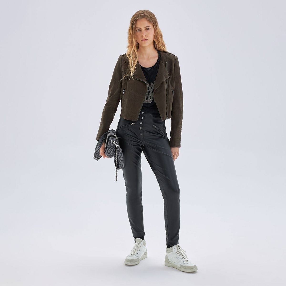 IKKS - Pantalón Skinny Ecocuero Mujer IKKS