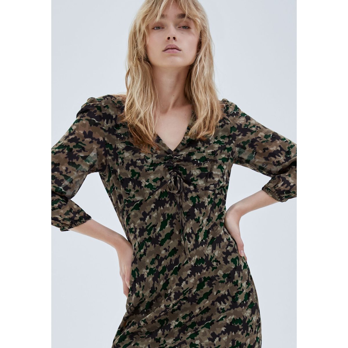 IKKS - Vestido Largo Camuflado  Mujer IKKS