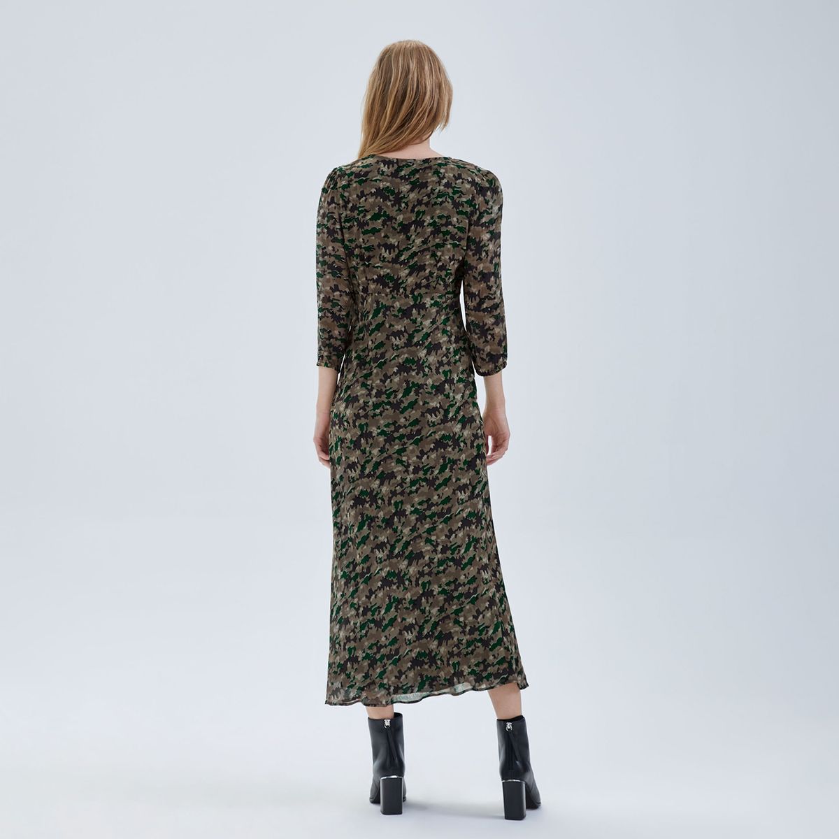 IKKS - Vestido Largo Camuflado  Mujer IKKS