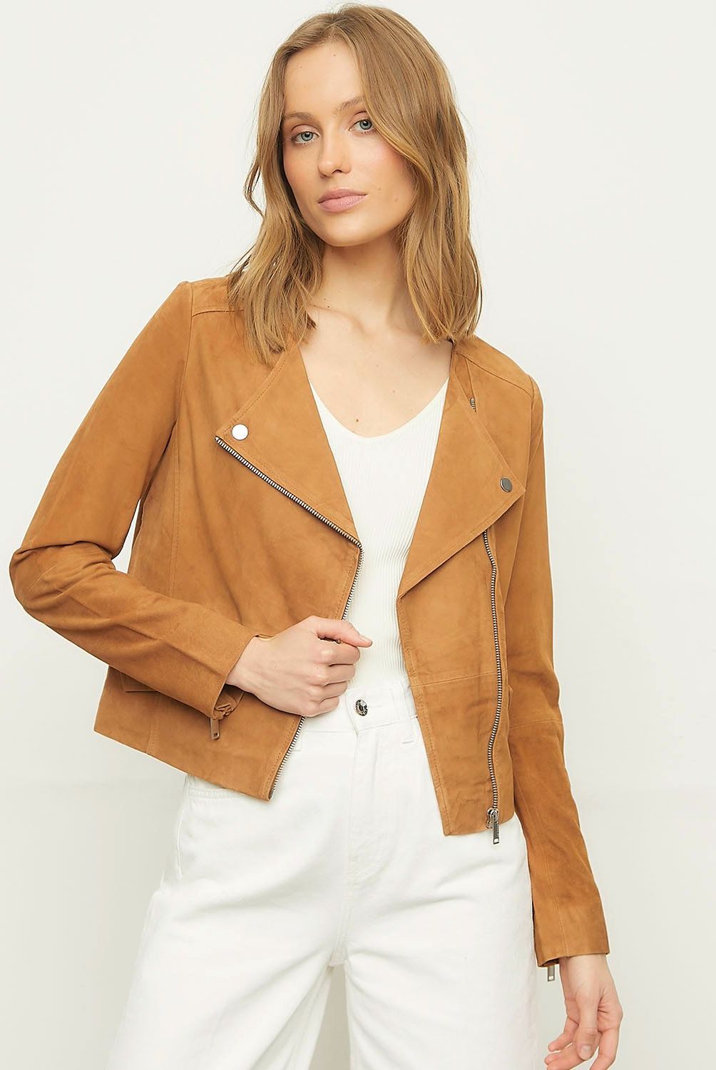 IKKS - Chaqueta Moto Gamuza Mujer IKKS