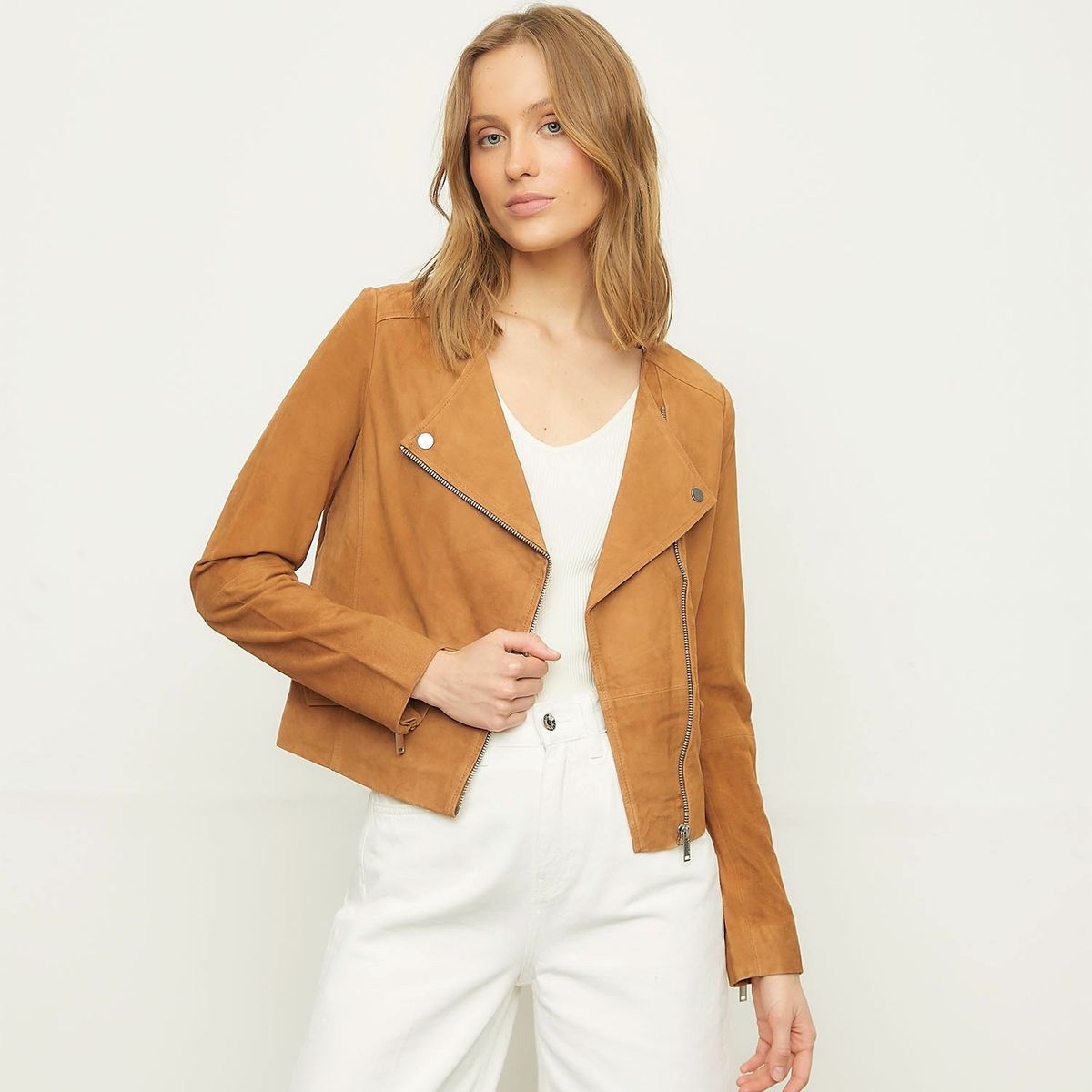 IKKS - Chaqueta Moto Gamuza Mujer IKKS