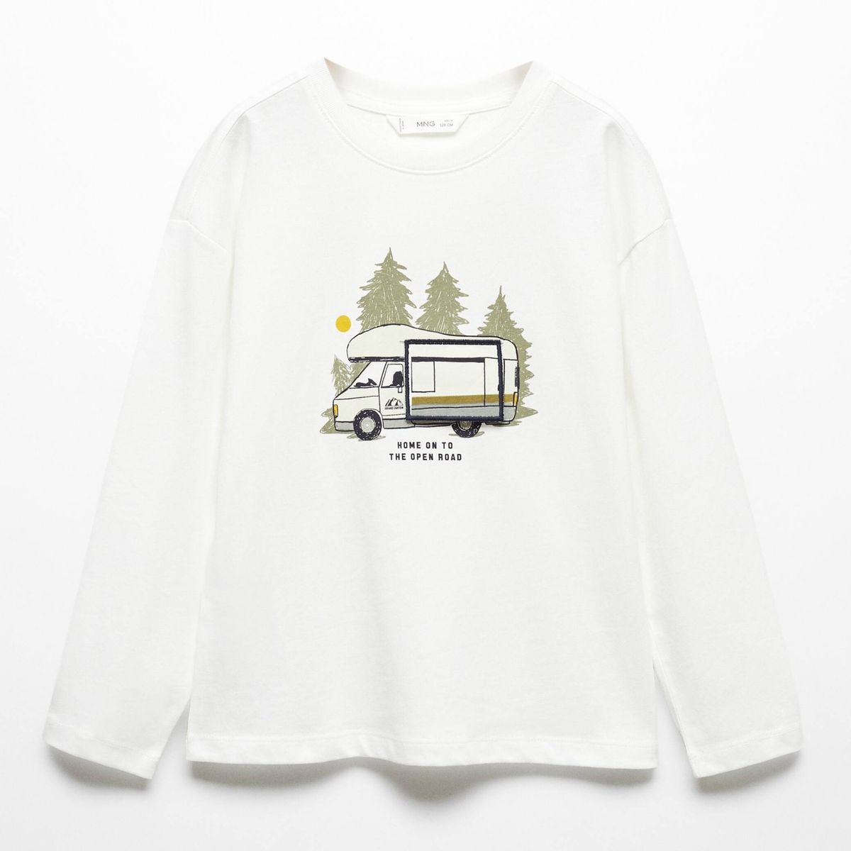 MANGO KIDS - Polera Manga Larga Estampada Niño Mango Kids