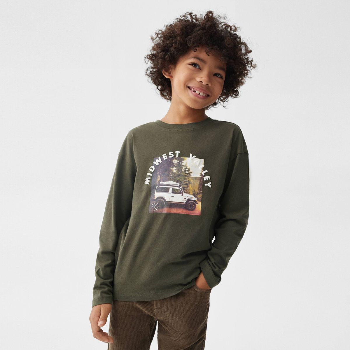 MANGO KIDS - Polera Estampada Algodón Niño Mango Kids