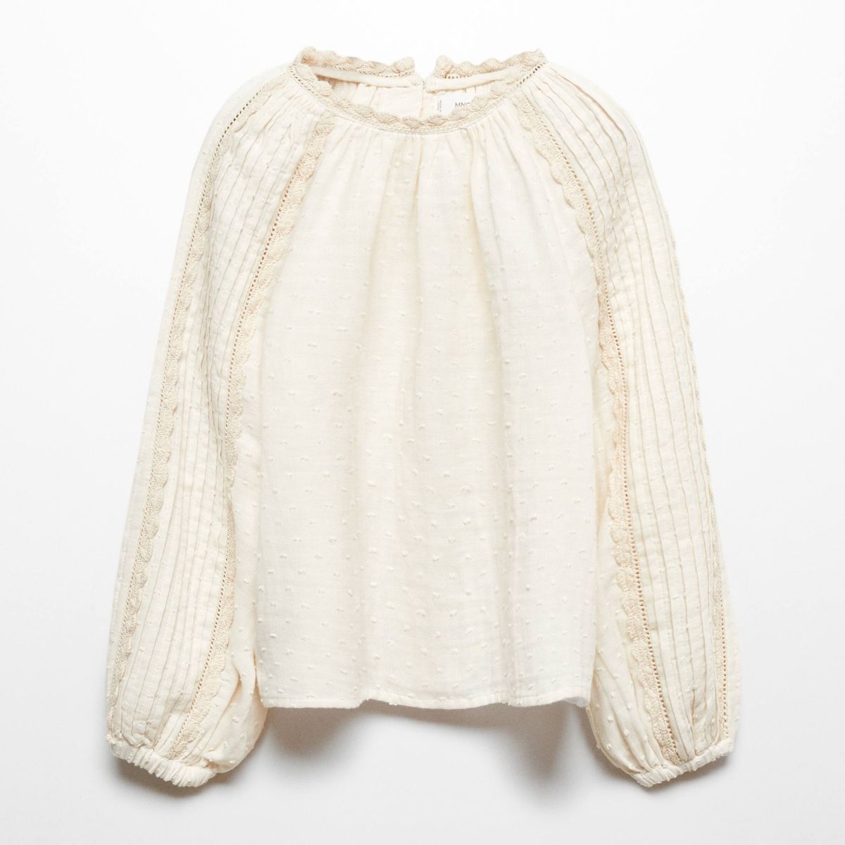 MANGO KIDS - Blusa Plumeti Bordado Niña  Mango Kids