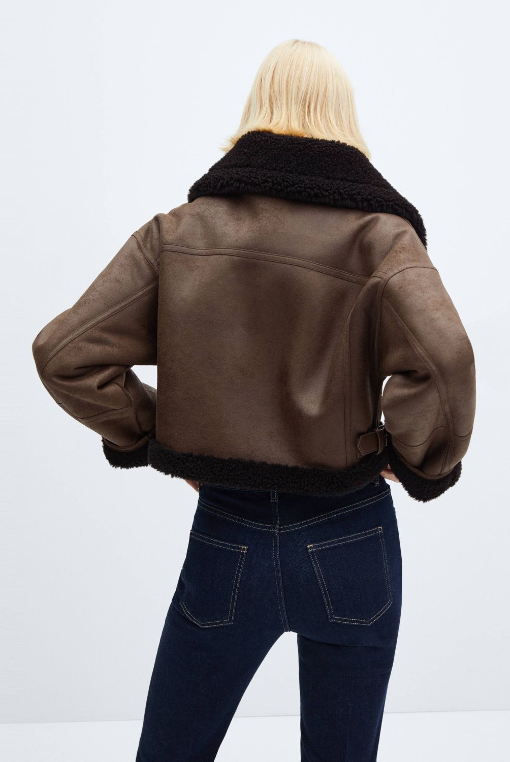 MANGO - Cazadora Corta Doble Faz Mujer Mango